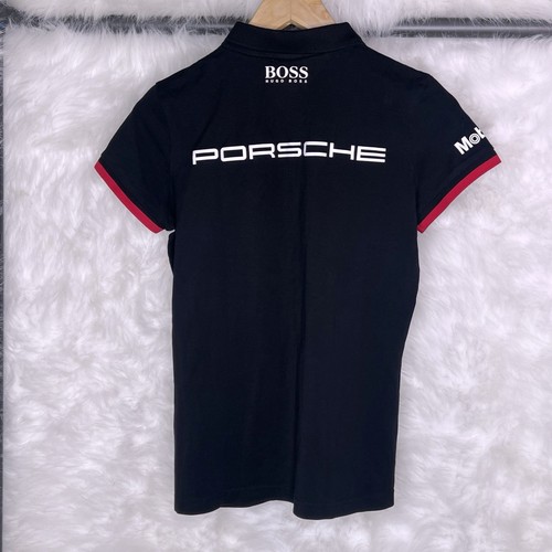 Porsche Motorsport Hugo Boss Polo Shirt Women’s Size S Black Short Sleeve - 第 1/6 張圖片