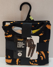 Jack O Lantern 2 Piece Sleep Set Pajamas Shirt Pants Toddler 3T Spirit Halloween