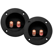 3 Inch Speaker Box Terminal Cup 2-Pack Screw Type Round Subwoofer Post