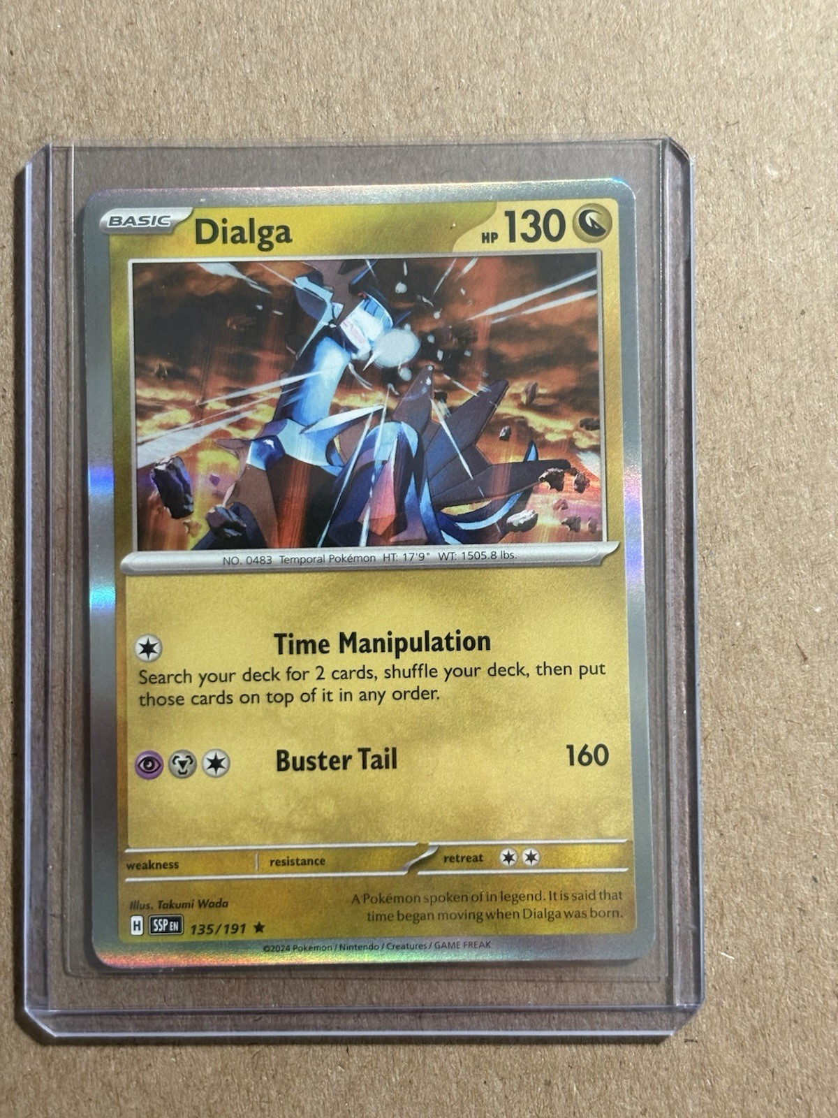 Pokemon Near Mint Surging Sparks Holo Dialga 135/191
