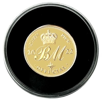 クイーン Queen VIP ツアーグッズ Brian May 実使用ピック Queen Brian May 2022 Another World Gold Sixpence Coin Guitar Pick