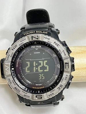 CASIO PRO TREK PRW-3510 Silver Bezel Tough Solar Triple Sensor Japan