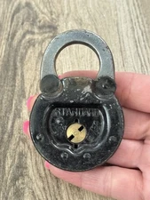 Vintage Antique Old Standard Padlock Lock No Key