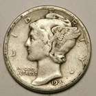 1927 D Mercury Dime 90% Silver F-Details  "Actual Coin Pictured - Not Cleaned"
