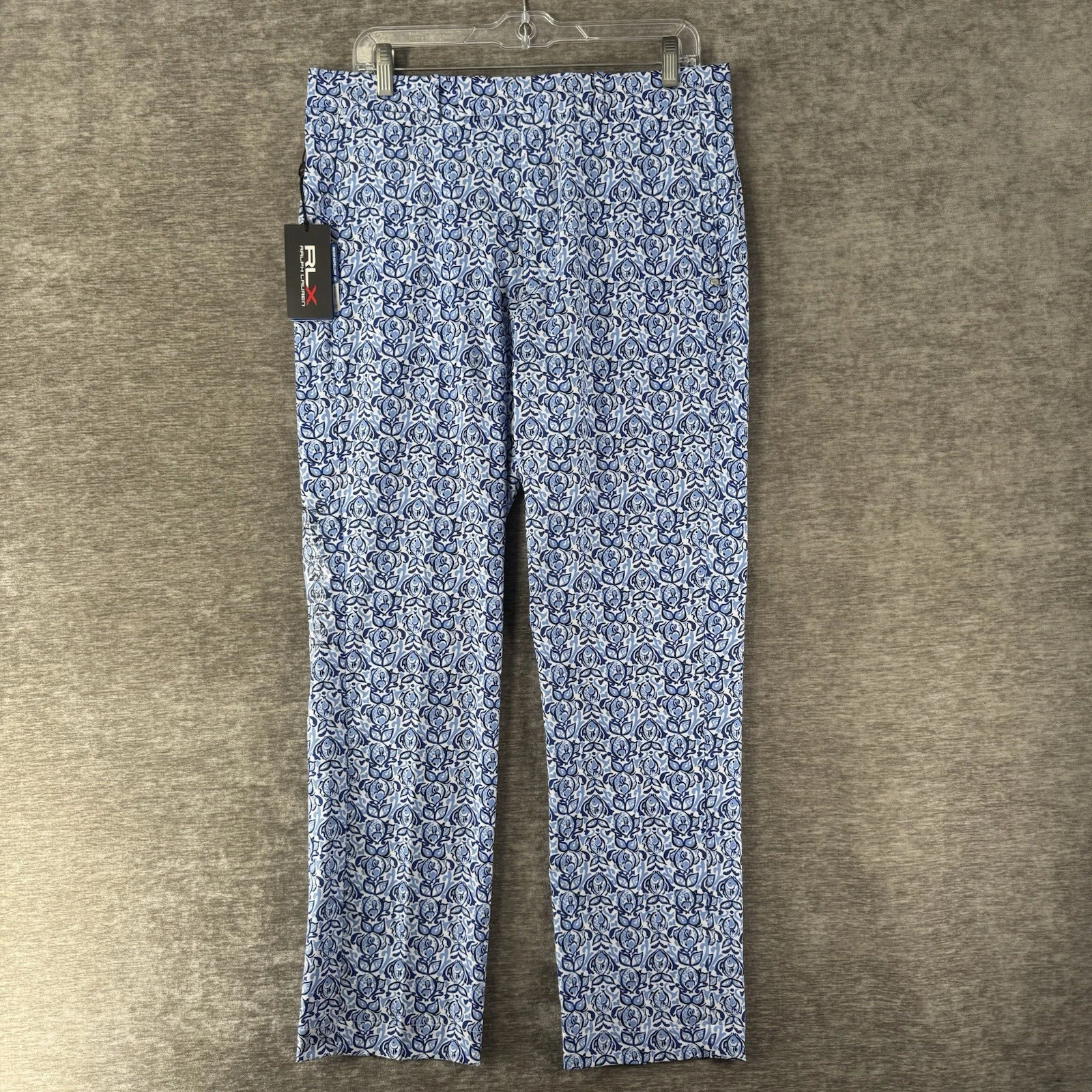 RLX Ralph Lauren Tailored Fit Golf Pants Men’s Size 32x30 Blue Fish Print $148