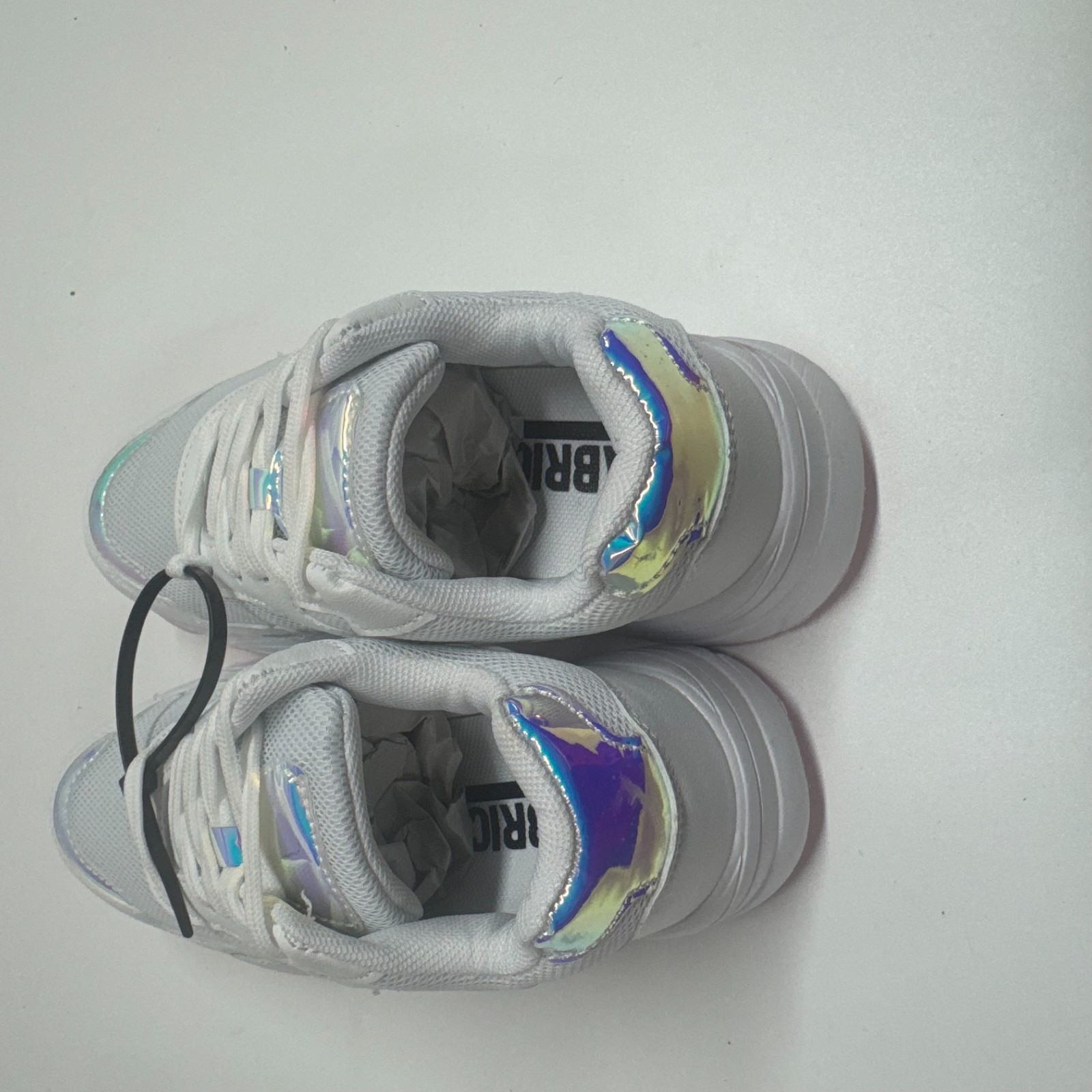 Fabric Capri White Iridescent Trainers UK 1 EU 33 Chunky Sole image 3