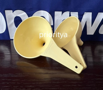 #ad Tupperware Large Funnel Gadgets Giant HERSHEYS Kiss Maker Butter Yellow 2 New $16.90