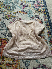 VTG Y2K New York  Company Rose Lace Camisole Top, Regular Size XL Nylon Blend
