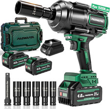2026 New Upgrade 1500N.M(1106Ft-Lbs) Impact Wrench, High Torque 1/2 Impact Gun w