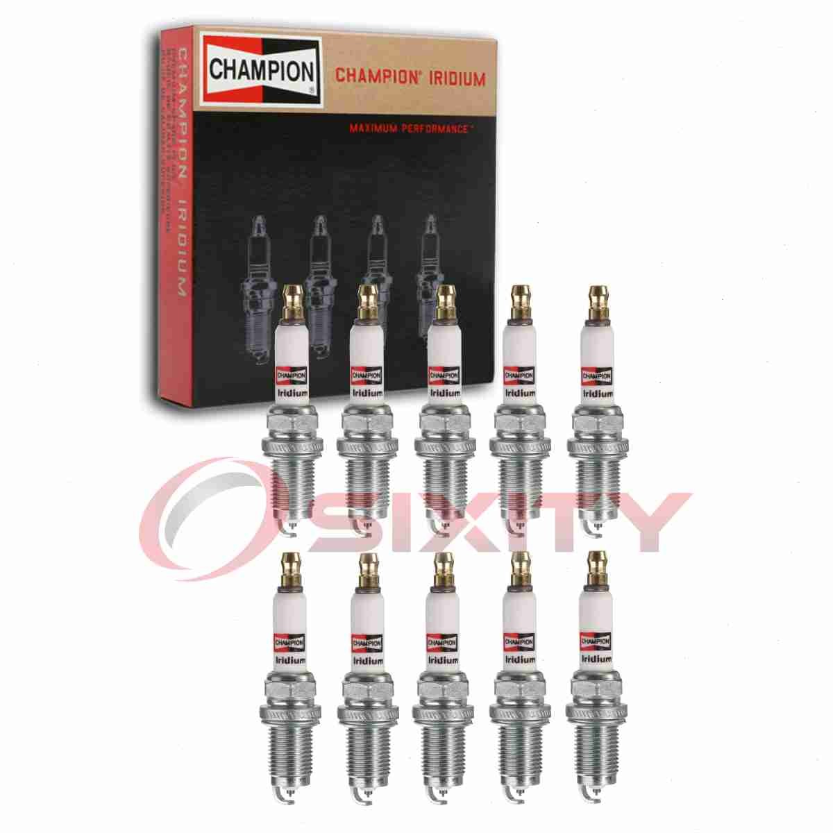 10 pc Champion Iridium 9000 Spark Plugs for RC10ZWYPB4 IZFR5K 3657 Ignition yq