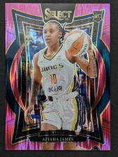 2025 Panini Select WNBA - Aziaha James #76 - Pink Flash Prizms Dallas Wings