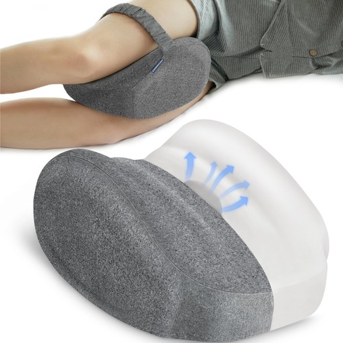 Cooling Knee Pillow for Side Sleepers Hip Pain, Memory Foam Leg Pillow for Si...