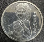 Sexy! 1 Oz .999 Silver Heads Vs Tails Art Round