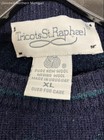 Vintage 90s Tricots St. Raphael Men's Navy Textured Merino Wool Sweater Sz XL — photo 2