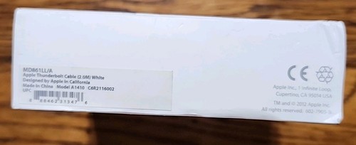 100% Original Apple Thunderbolt Cable (2 m) - White MD861LL/A A1410 - Bild 3 von 5
