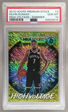 5010 Kevin Durant 2019 Panini Hoops Premium Stock #3 Shimmer High Voltage PSA 10