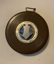 Vtg The Lufkin Rule Co Measure 50Ft Leather Covered Non Metallic Woven Tape