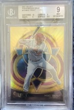 2021 select phenomenon gold mike trout bgs 9 mint 7/10 