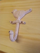 Vintage Bird Wall Hook Cast Iron Rustic 4.5" Key Towel Hanger Farmhouse Decor