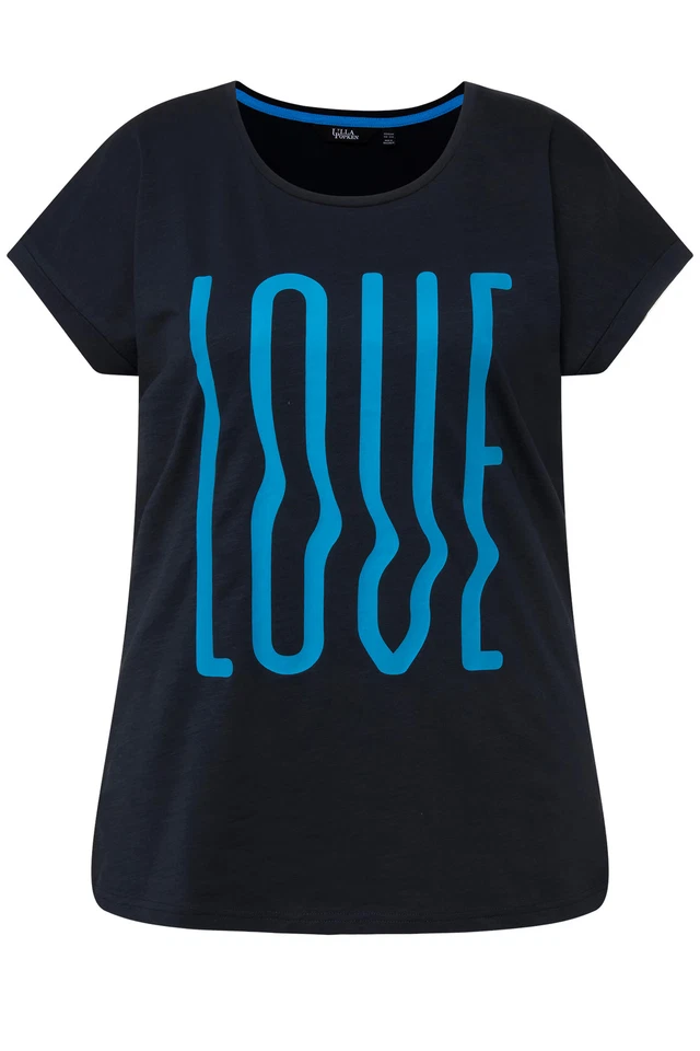 Ulla Popken Damen große Größen T Shirt oversized LOVE Halbarm 829291