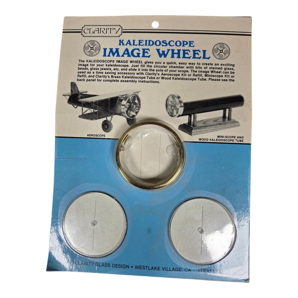 Vintage Clarity Kaleidoscope Image Wheel – Kit #152 Glass Brass Ring Craft