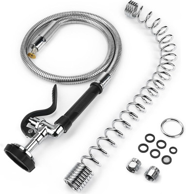 Spray Valve with 38'' Flexible Stainless Steel Hose & Pre-Rinse Overhead Spring, 