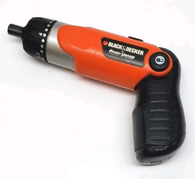 Black Decker Pivot Driver Cordless Screwdriver 9078 w/charger  Works EUC