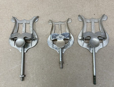 Lot of 3 Vintage Metal Clarinet Marching Lyres Music Holders