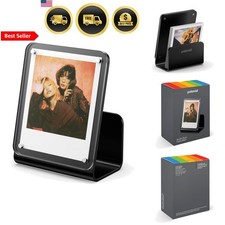 Acrylic Photo Frame Black L-Shape Display Frame Photo Storage Up to 50 Photos