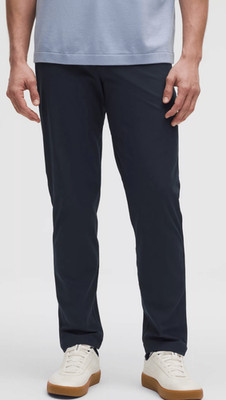 LULULEMON ABC Classic-Fit 5 Pocket Pant Warpstreme, navy $138 Sz 34 G3