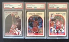 89 Hoops Standard and All-Star Card & 90 Hoops Michael Jordan, PSA 8s (Lot Of 3)