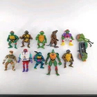 Vintage Lot of 11 Teenage Mutant Ninja Turtles Figures TMNT 80's 90's Playmates