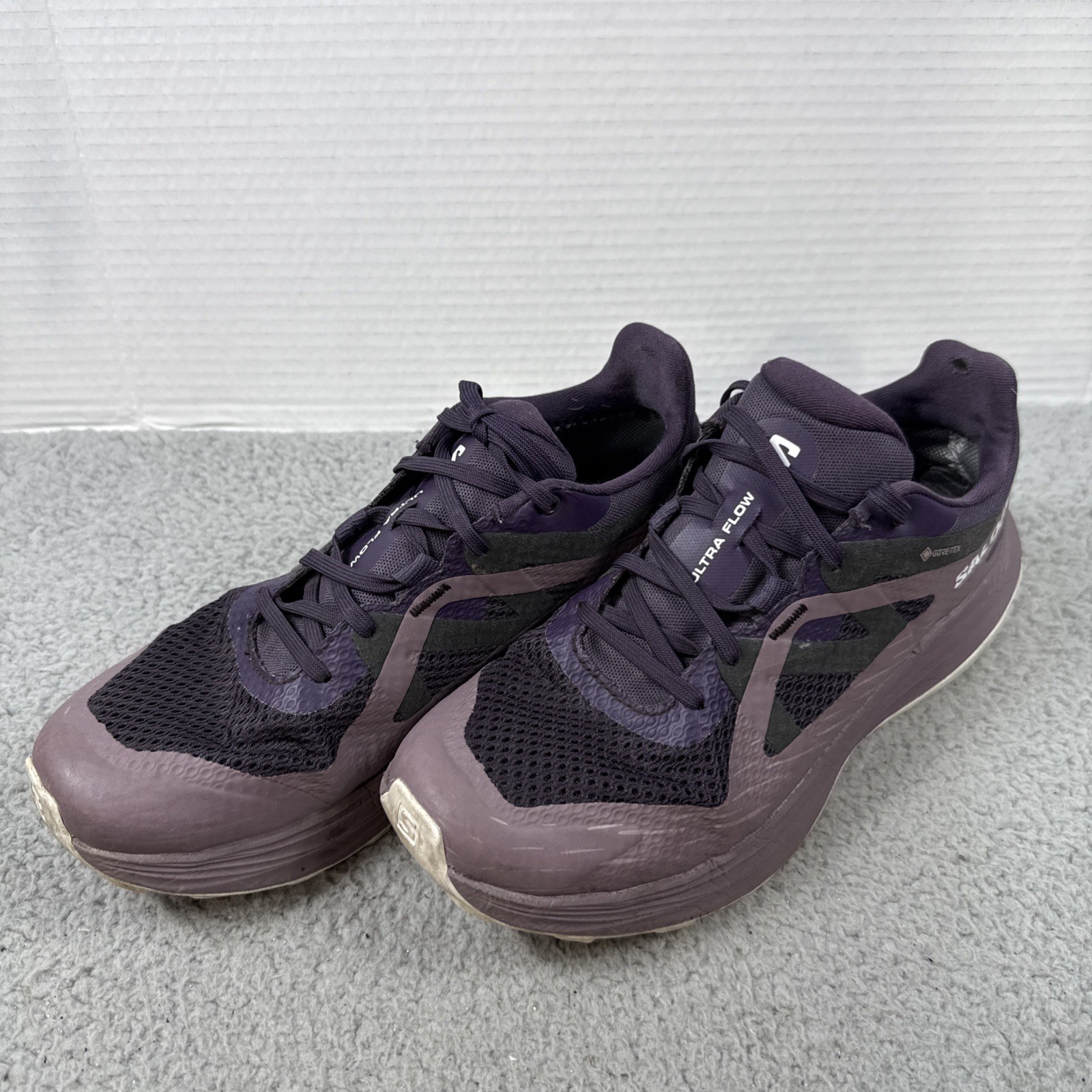 Scarpe da corsa Salomon Ultra Flow Gore Tex donna taglia 7 sneakers viola passeggio