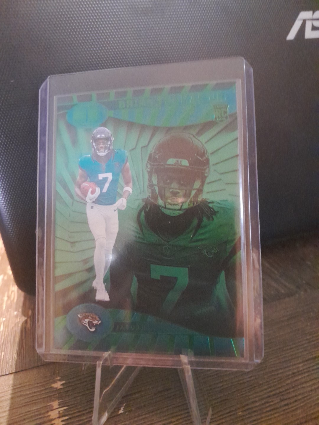 2024 Panini Illusions - Brian Thomas Jr. #41 Trophy Collection Emerald (RC)
