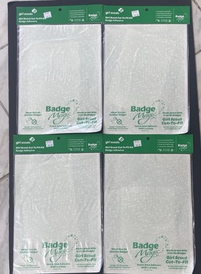4 Pkgs Cut to Fit Kit Girl Boy Cub SCOUTS BADGE MAGIC Adhesive Peel Stick NO SEW