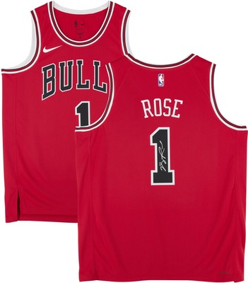Derrick Rose Chicago Bulls Autographed Nike Red Icon Swingman