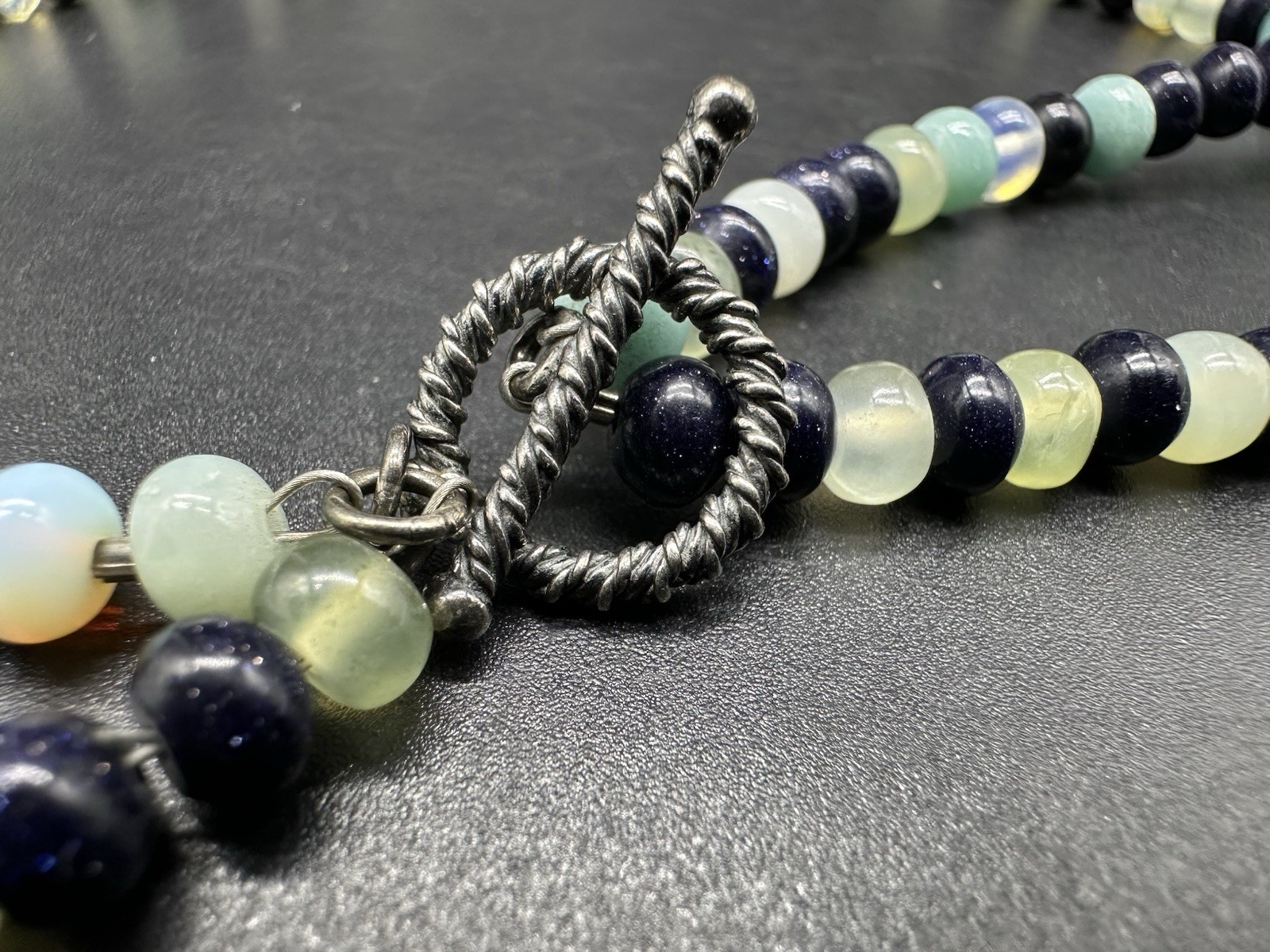 Beautiful Amazonite Stone Beaded Toggle Necklace … - image 8