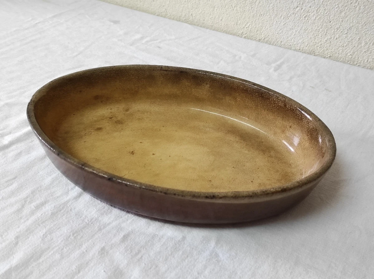 Lot De 2 Plats En Terre Cuite – Gratin / Cuisson Au Four – Vintage – Ronds