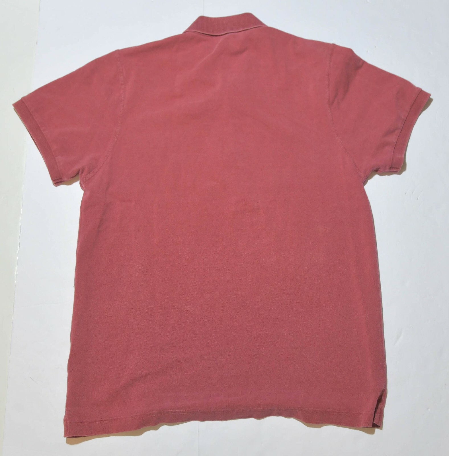 Burberry Short Sleeve Polo Shirt Slim Fit Top Women's Size Large L Red Cotton thumbnail 10
