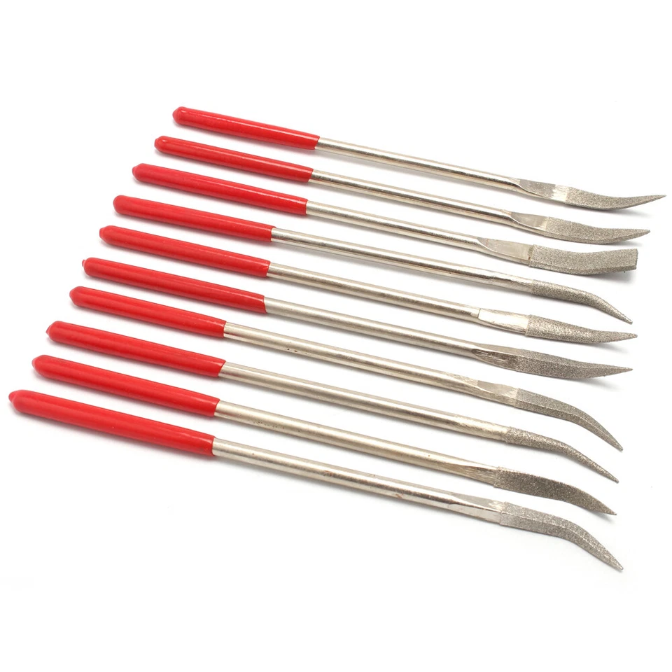 Needle File Set Jewelery Diamond Carving Metal Glass Stone Wood Craft Tool 10pcs - Image 2 of 4