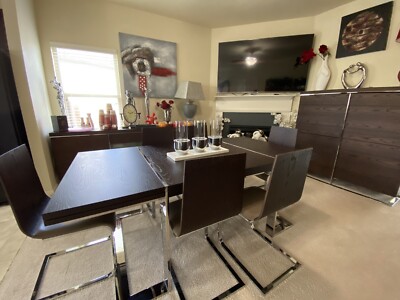 wood dining table set 6. chairs