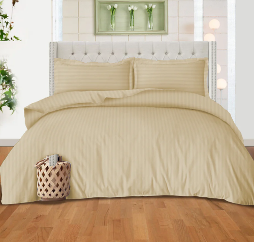 Premium Hotel Quality Satin Stripe Duvet Cover Set – Double Size with Pillowcase - Picture 14 of 18