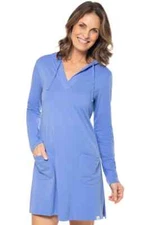 Coolibar Women's Catalina Beach Cover-Up Dress Blue Size medium NWT