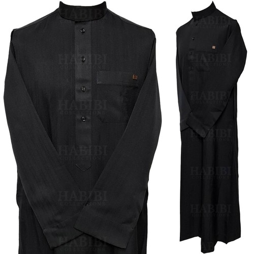 Thobe Homme Nusuki – Col Orange – Manches Longues – Polyester/coton – Haute Qualité
