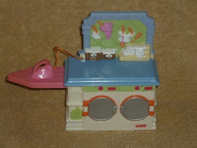 Fisher Price Loving Family Dollhouse Laundry Center: Washer, Dryer, Iron  Board