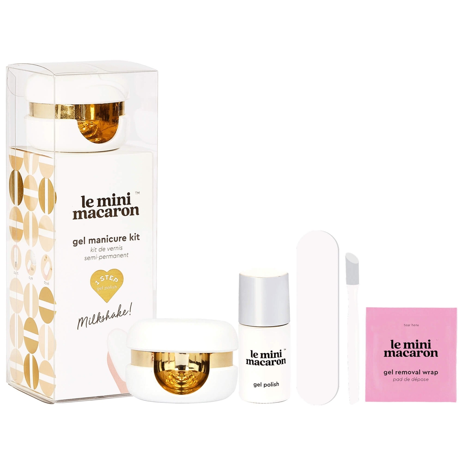 Le Mini Macaron Gel Manicure Kit - Milkshake (1x10ml)