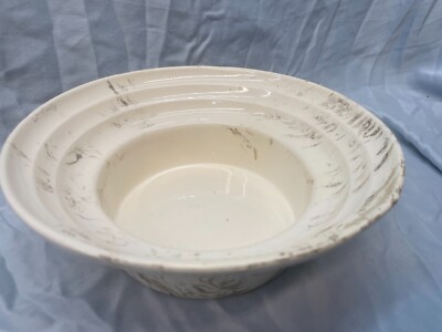 Lane And Co. Van Nuys, Ca. 1956 Pottery Large Round Planter Gold Flake