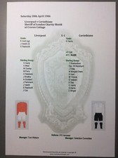 1906 Sheriff of London Charity Shield Liverpool v Corinthians matchsheet