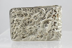 Vintage S. Kirk & Son Sterling Silver Repousse Money Clip 11.5 DWT