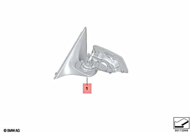 Genuine BMW E63 E64 630i Exterior Mirror without Glass Heated Left 